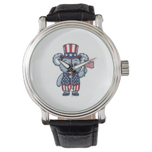 Reloj De Pulsera Diseño de camiseta vintage vector koala patriota_1