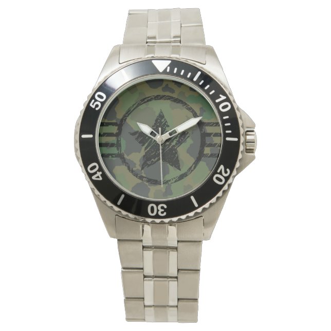 Reloj De Pulsera diseño de camuflaje militar (Anverso)