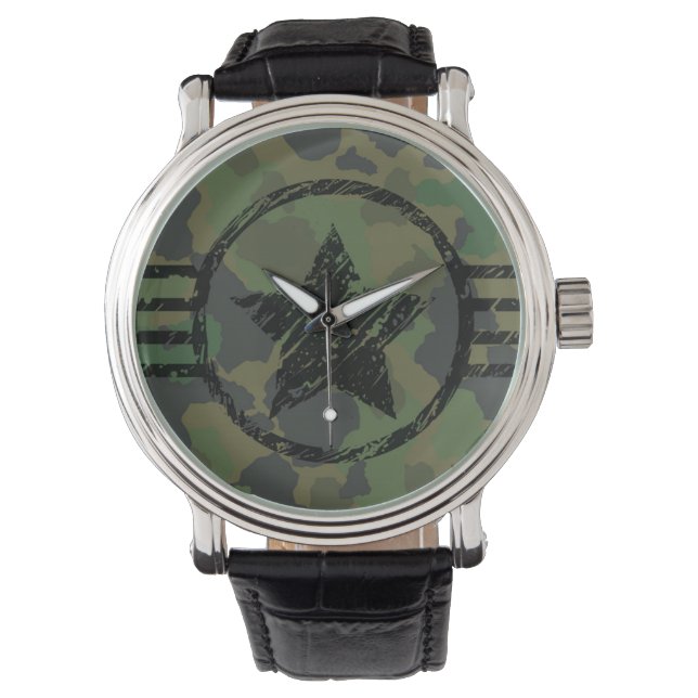 Reloj De Pulsera diseño de camuflaje militar (Anverso)