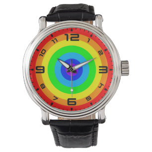 Reloj De Pulsera Diseño de círculo arco iris-40686