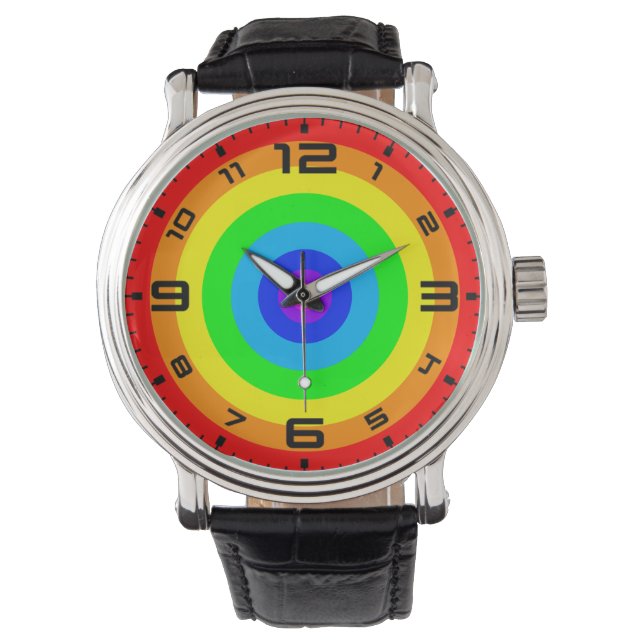 Reloj De Pulsera Diseño de círculo arco iris-40686 (Anverso)