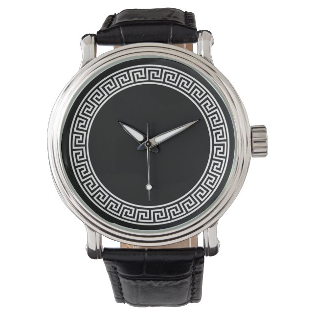 Reloj De Pulsera Diseño de clave griega (Anverso)