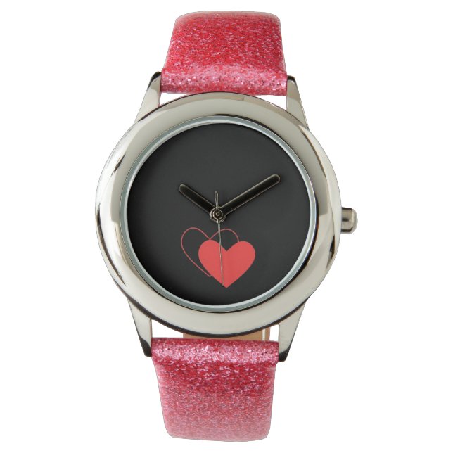 Reloj De Pulsera diseño de corazones valentinos (Anverso)