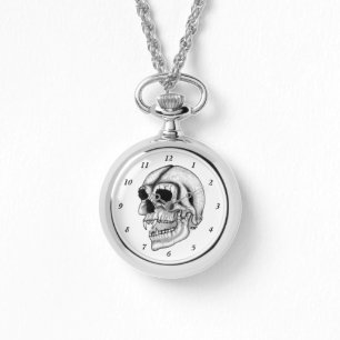 Reloj De Pulsera Diseño de cráneo de vampiro en blanco y negro