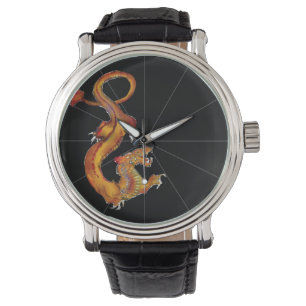 Reloj De Pulsera Diseño de dragón de color de agua japonés