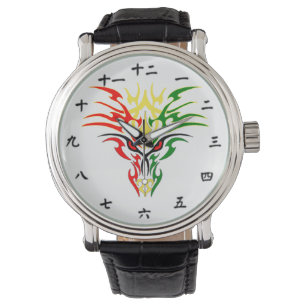 Reloj De Pulsera Diseño de dragones chinos y números