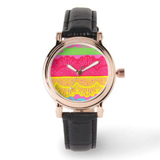 Reloj De Pulsera Diseño de encaje floral 9