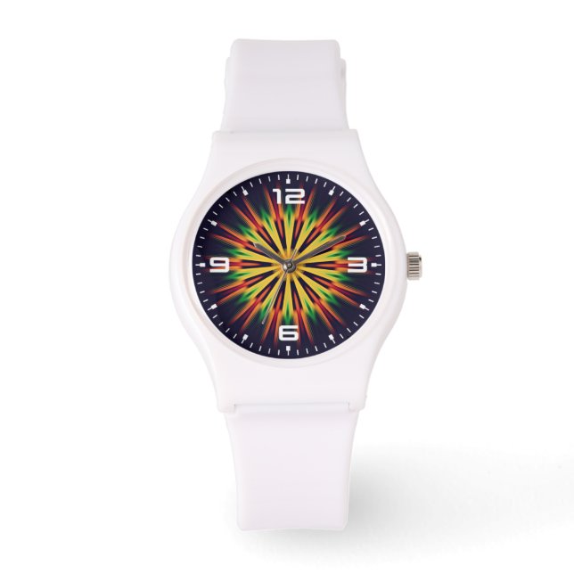 Reloj De Pulsera Diseño de flores de Kaleidoscope (Anverso)