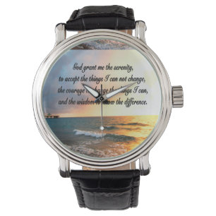 RELOJ DE PULSERA DISEÑO DE FOTOS SERENE SERENITY PRAYER SUNRISE