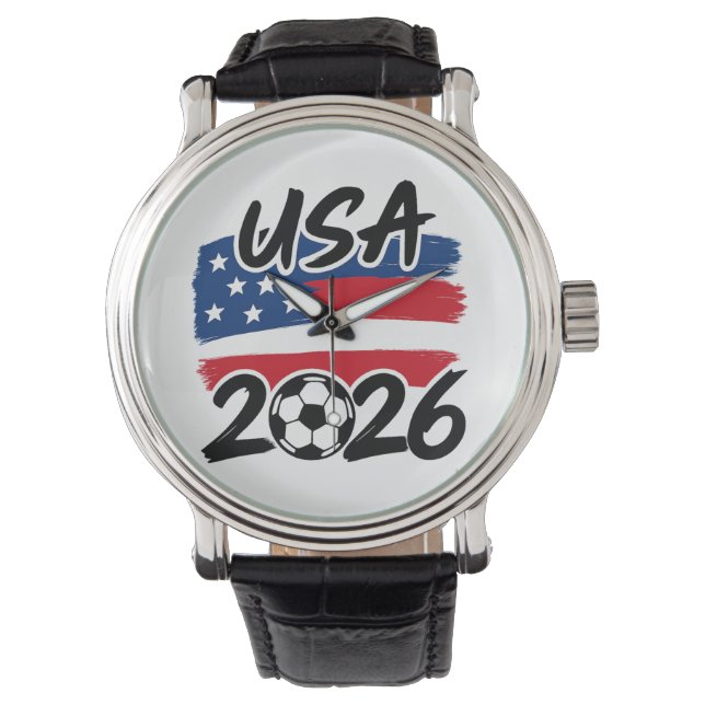 Reloj De Pulsera Diseño de fútbol USA 2026 (Anverso)