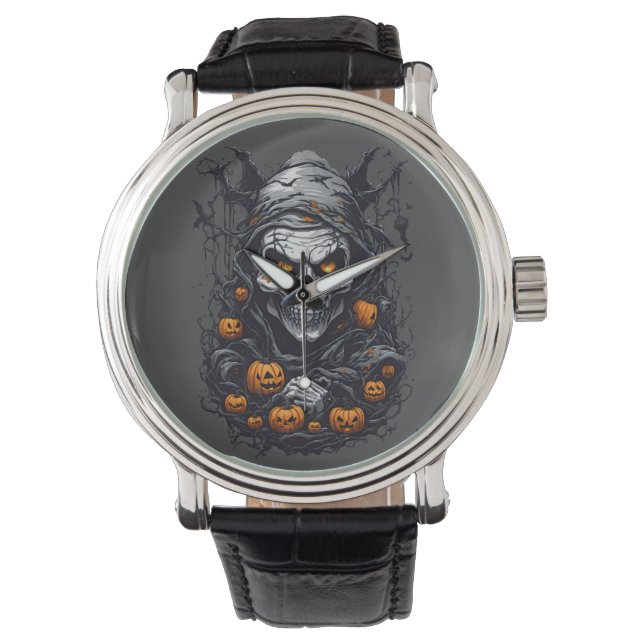 Reloj De Pulsera Diseño de Halloween aterrador (Anverso)
