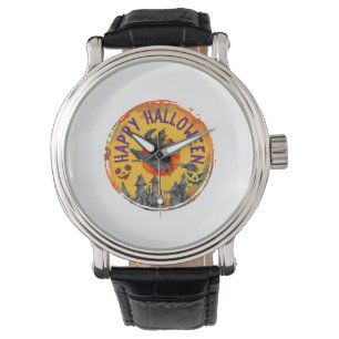 Reloj De Pulsera Diseño de Halloween Feliz Bruja de Halloween