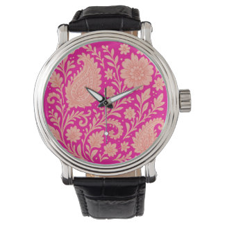 Reloj De Pulsera diseño de impresión de paisley india