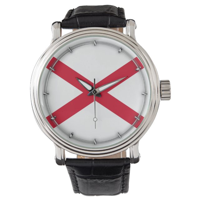 Reloj De Pulsera Diseño de la bandera del estado de Alabama (Anverso)