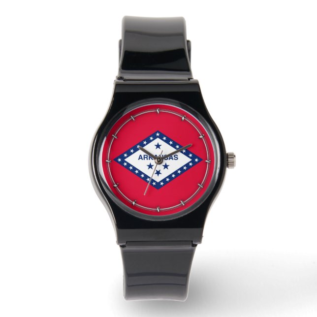 Reloj De Pulsera Diseño de la bandera del estado de Arkansas (Anverso)