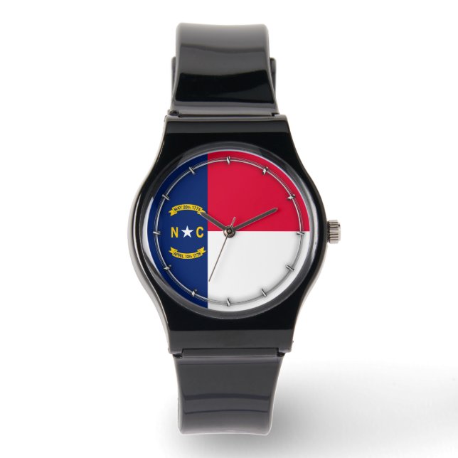 Reloj De Pulsera Diseño de la bandera del estado de Carolina del No (Anverso)