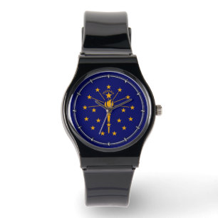 Reloj De Pulsera Diseño de la bandera del estado de Indiana