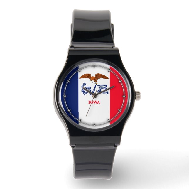 Reloj De Pulsera Diseño de la bandera del estado de Iowa (Anverso)