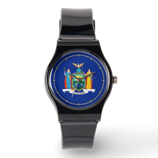Reloj De Pulsera Diseño de la bandera del estado de Nueva York (Anverso)