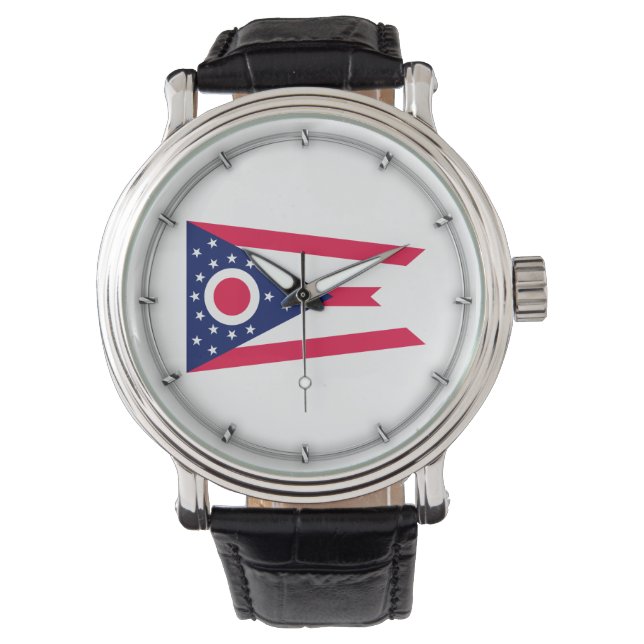Reloj De Pulsera Diseño de la bandera del estado de Ohio (Anverso)