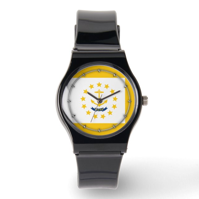 Reloj De Pulsera Diseño de la bandera del estado de Rhode Island (Anverso)
