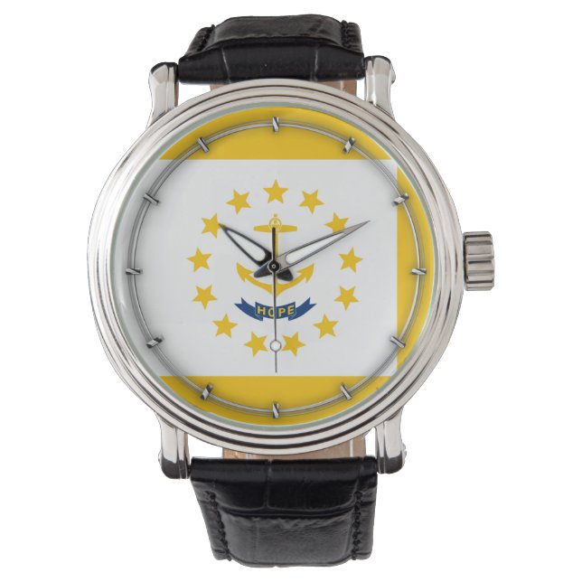 Reloj De Pulsera Diseño de la bandera del estado de Rhode Island (Anverso)