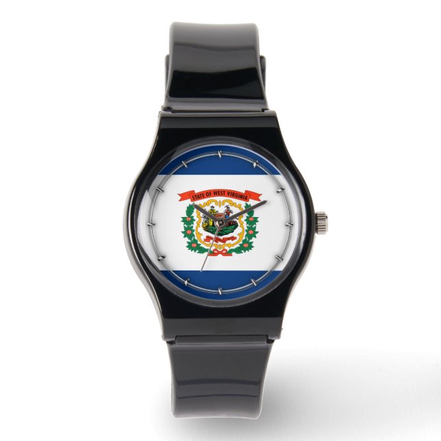 Reloj De Pulsera Diseño de la bandera del estado de Virginia Occide (Anverso)