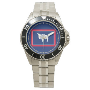 Reloj De Pulsera Diseño de la bandera del estado de Wyoming