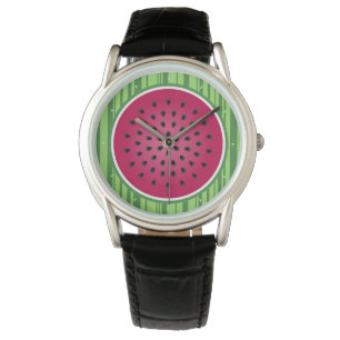 Reloj De Pulsera Diseño de la sandía roja verde