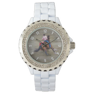 Reloj De Pulsera Diseño de la vaquera del rodeo de las