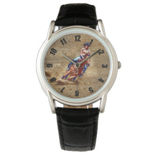 Reloj De Pulsera Diseño de la vaquera del rodeo de las