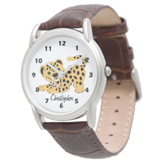 Reloj De Pulsera Diseño de Leopardo Personalizado (Angular)