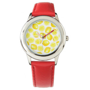 Reloj De Pulsera Diseño de limones acuarelas