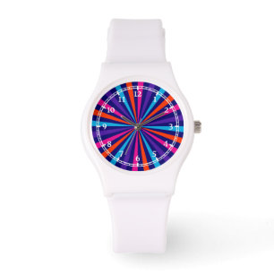 Reloj De Pulsera Diseño de marcado de rueda giratoria colorida