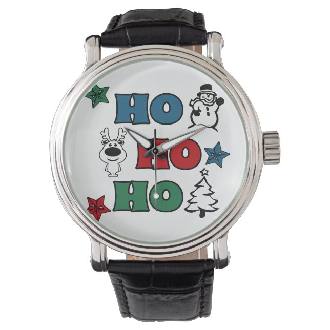 Reloj De Pulsera Diseño de Navidades Ho-Ho-Ho (Anverso)