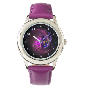 Reloj De Pulsera Diseño de Nebula Watch en Lavanda, Púrpura y Rosa