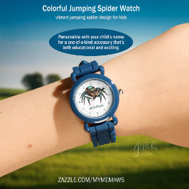 Reloj De Pulsera Diseño de niños de araña saltarina colorida