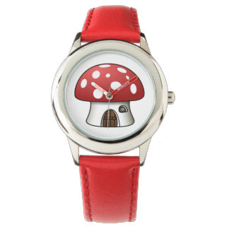 Reloj De Pulsera diseño de niños divertidos de hongos rojos
