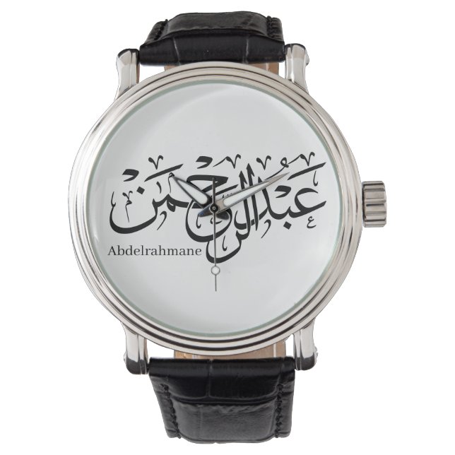 Reloj De Pulsera "Diseño de nombre Abdul Rahman en poster de guión  (Anverso)