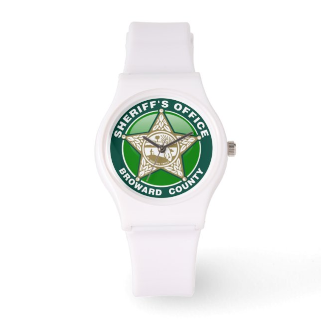 RELOJ DE PULSERA DISEÑO DE OFICINAS DE BROWARD SHERIFF (Anverso)