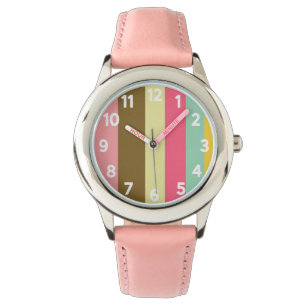 Reloj De Pulsera Diseño de paleta de colores de rayas de verano