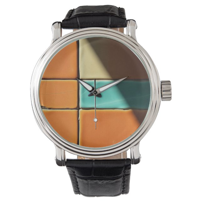 Reloj De Pulsera Diseño de patrón de baldosas geométricas modernas (Anverso)