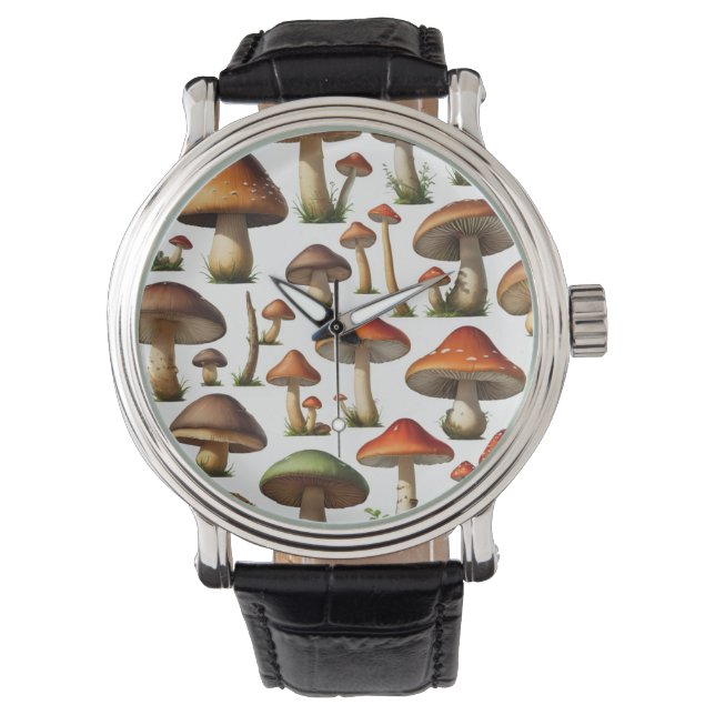 Reloj De Pulsera Diseño de patrones de colección de hongos (Anverso)