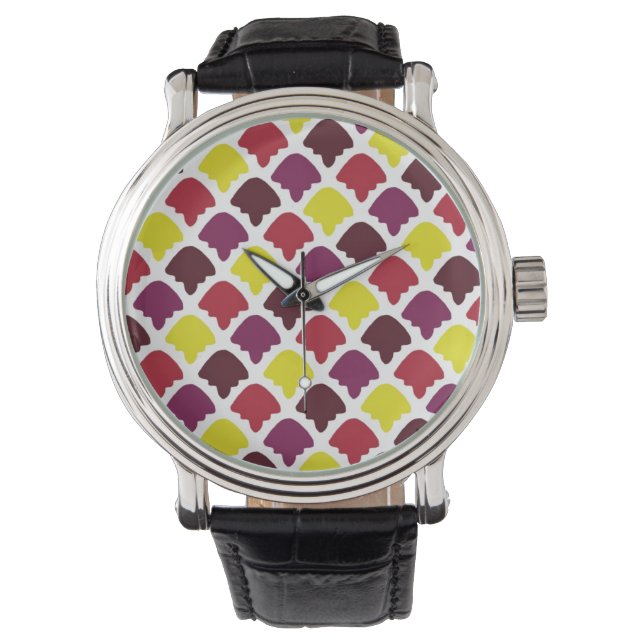 Reloj De Pulsera Diseño de patrones de formas personalizadas (Anverso)