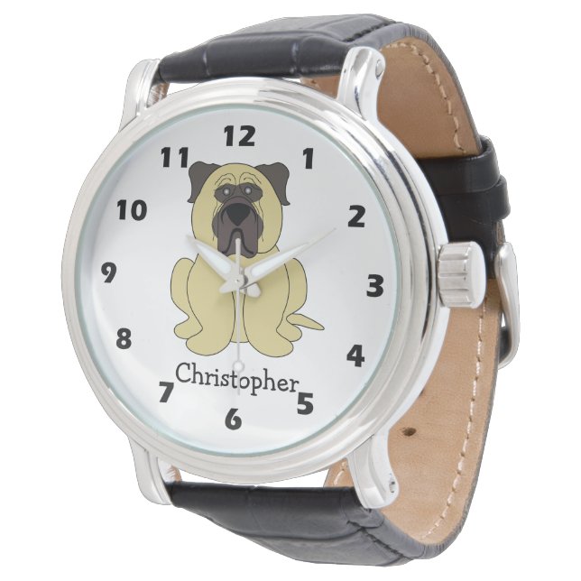 Reloj De Pulsera Diseño de perro Bullmastiff (Angular)