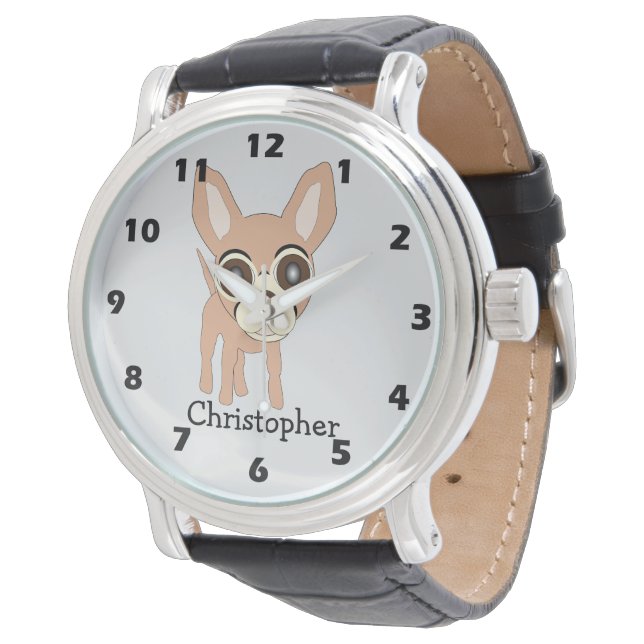 Reloj De Pulsera Diseño de perro Chihuahua (Angular)