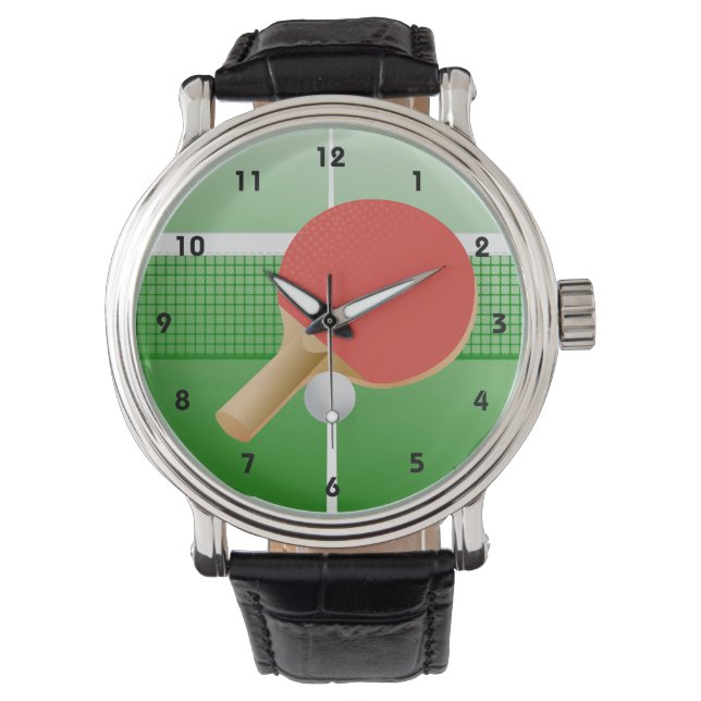 Reloj De Pulsera Diseño de Ping Pong Table Tennis (Anverso)
