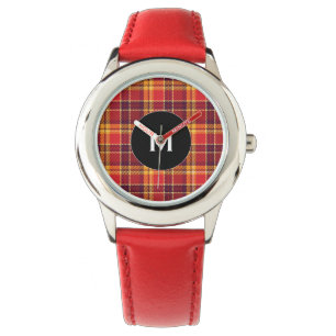 Reloj De Pulsera Diseño de plástico rojo y amarillo personalizado