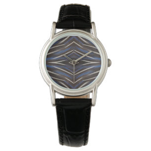 Reloj De Pulsera diseño de pluma de gallina de guinea diamante