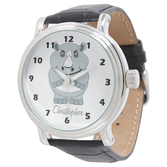 Reloj De Pulsera Diseño de Rinoceronte Personalizado (Angular)
